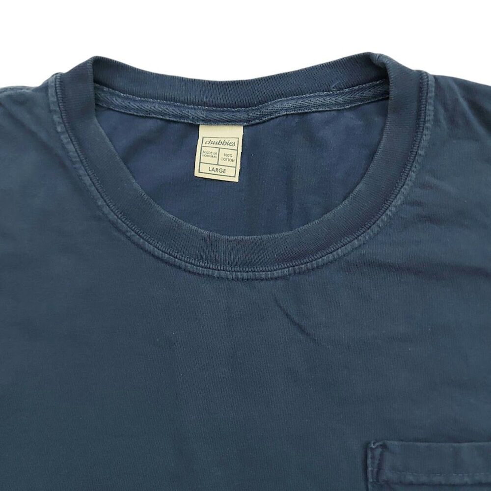 Chubbies Graphic Tee Mens Large Blue Cotton Long Sleeve Crew Neck Pocket Beach - Picture 5 of 10